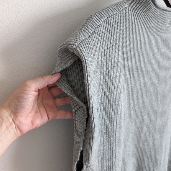 NWOT Viral ANRABESS Sleeveless Turtleneck Knit Sweater FP Dupe Gray - Picture 6 of 6
